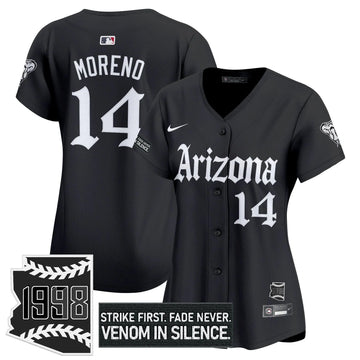 Personalized Women's AD 'Gothic Desert Fang Edition' Vapor Premier Limited Jersey - Stitched - Black / Gabriel Moreno Stitched