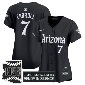 Personalized Women's AD 'Gothic Desert Fang Edition' Vapor Premier Limited Jersey - Stitched - Black / Corbin Carroll Stitched
