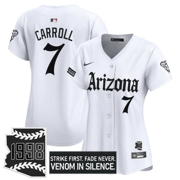 Personalized Women's AD 'Gothic Desert Fang Edition' Vapor Premier Limited Jersey - Stitched - White / Corbin Carroll Stitched