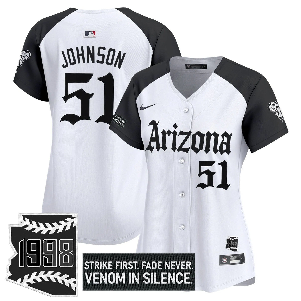 Personalized Women's AD 'Gothic Desert Fang Edition' Vapor Premier Limited Jersey - Stitched - Alternate / Randy Johnson Stitched