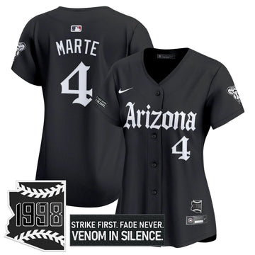 Personalized Women's AD 'Gothic Desert Fang Edition' Vapor Premier Limited Jersey - Stitched - Black / Ketel Marte Stitched