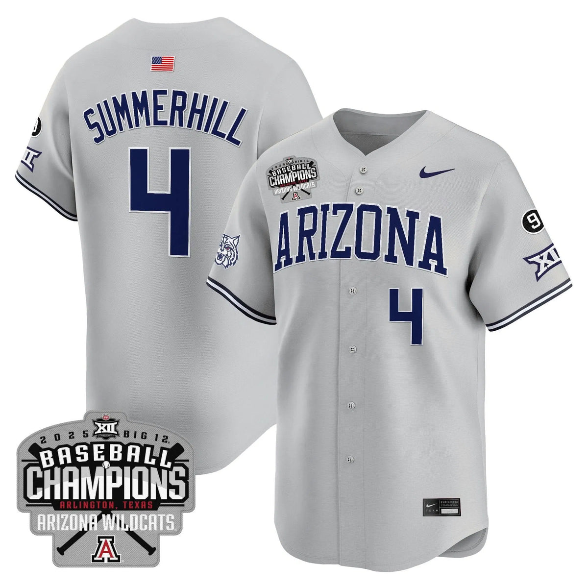Personalized ARIZ 2026 Big 12 Champions Vapor Premier Limited Jersey - Brendan Summerhill Stitched
