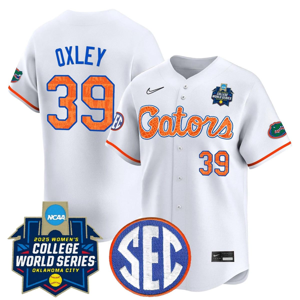 Personalized FG Softball 2026 World Series (WCWS) Vapor Premier Limited Jersey - Stitched - White Limited / Katelynn Oxley Stitched