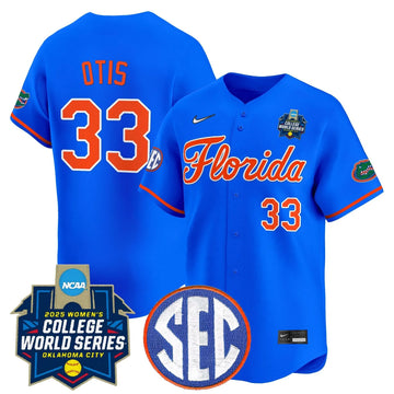 Personalized FG Softball 2026 World Series (WCWS) Vapor Premier Limited Jersey - Stitched - Royal / Korbe Otis Stitched