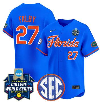 Personalized FG Softball 2026 World Series (WCWS) Vapor Premier Limited Jersey - Stitched - Royal / Kendra Falby Stitched