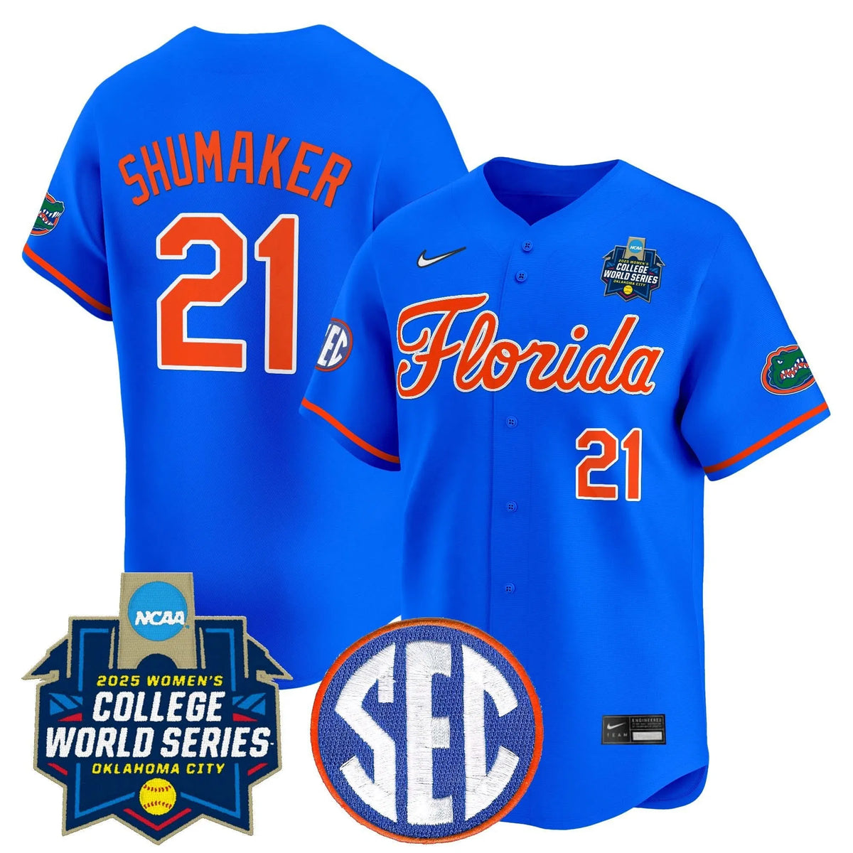 Personalized FG Softball 2026 World Series (WCWS) Vapor Premier Limited Jersey - Stitched - Royal / Taylor Shumaker Stitched