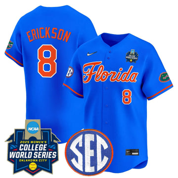 Personalized FG Softball 2026 World Series (WCWS) Vapor Premier Limited Jersey - Stitched - Royal / Jocelyn Erickson Stitched
