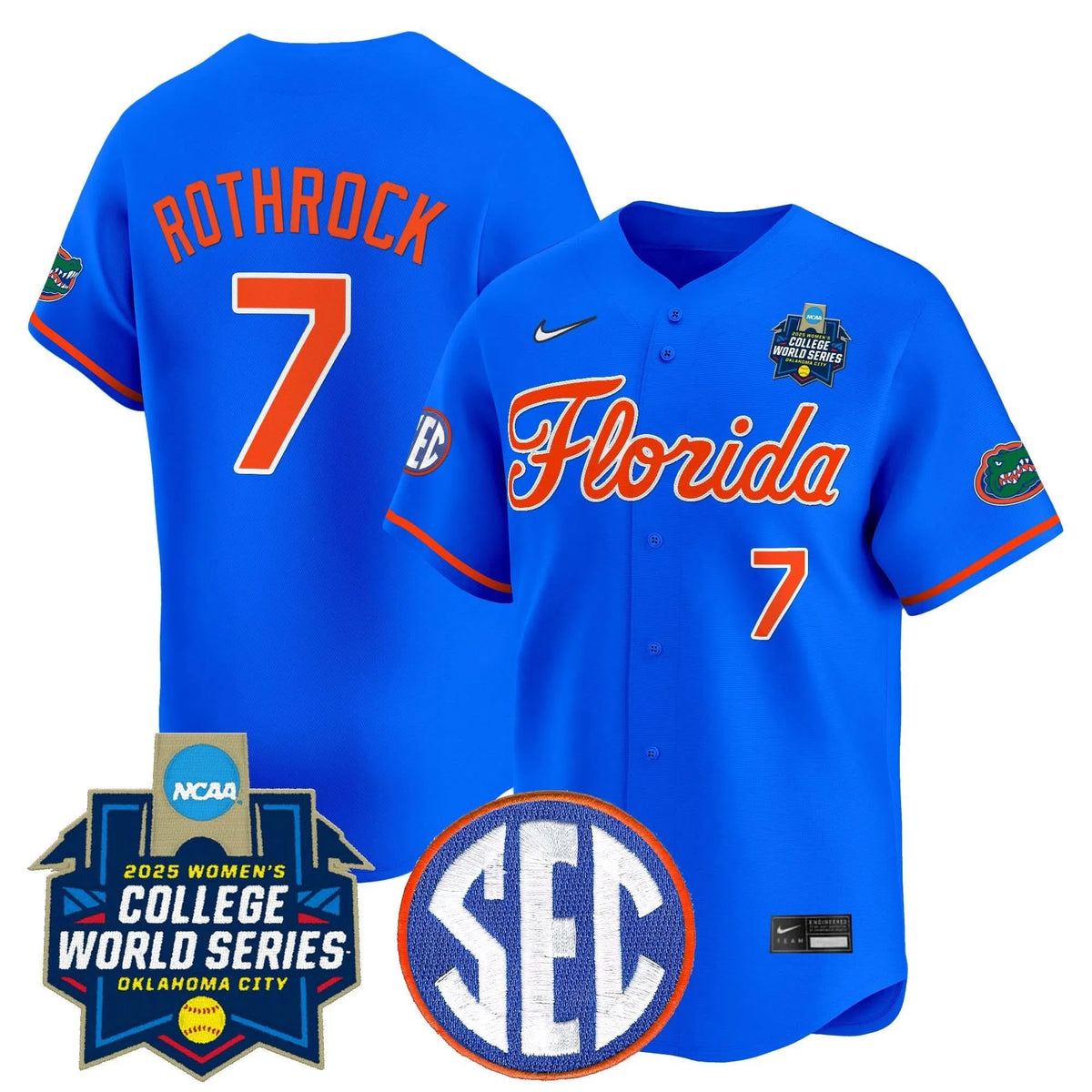Personalized FG Softball 2026 World Series (WCWS) Vapor Premier Limited Jersey - Stitched - Royal / Keagan Rothrock Stitched