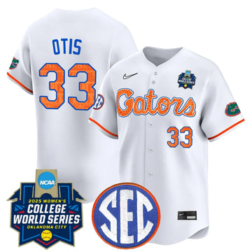 Personalized FG Softball 2026 World Series (WCWS) Vapor Premier Limited Jersey - Stitched - White Limited / Korbe Otis Stitched