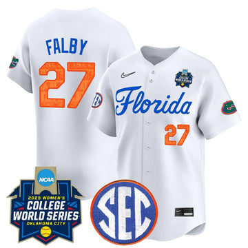 Personalized FG Softball 2026 World Series (WCWS) Vapor Premier Limited Jersey - Stitched - White / Kendra Falby Stitched