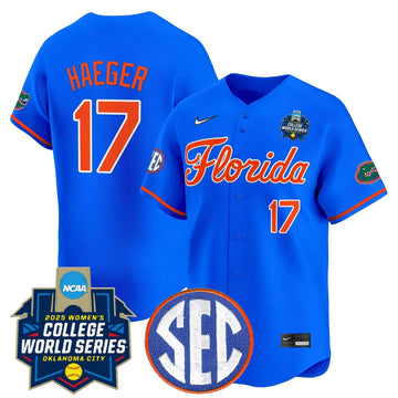 Personalized FG Softball 2026 World Series (WCWS) Vapor Premier Limited Jersey - Stitched - Royal / Lauren Haeger Stitched