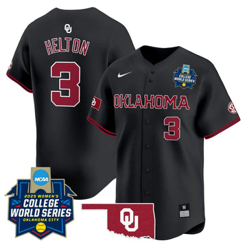 Personalized OS Softball 2026 World Series (WCWS) Vapor Premier Limited Jersey - Stitched - Black / Chaney Helton Stitched