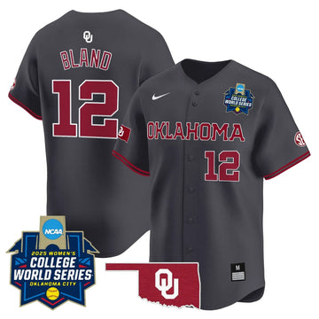 Personalized OS Softball 2026 World Series (WCWS) Vapor Premier Limited Jersey - Stitched - Anthracite / Maya Bland Stitched