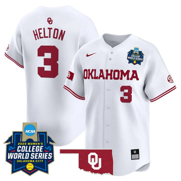 Personalized OS Softball 2026 World Series (WCWS) Vapor Premier Limited Jersey - Stitched - White / Chaney Helton Stitched