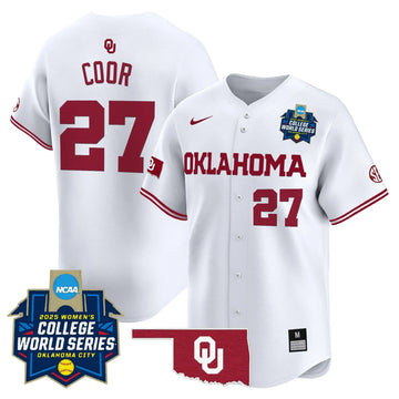 Personalized OS Softball 2026 World Series (WCWS) Vapor Premier Limited Jersey - Stitched - White / Hannah Coor Stitched