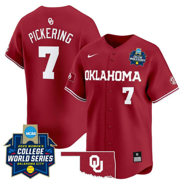 Personalized OS Softball 2026 World Series (WCWS) Vapor Premier Limited Jersey - Stitched - Crimson / Kasidi Pickering Stitched