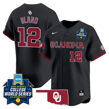Personalized OS Softball 2026 World Series (WCWS) Vapor Premier Limited Jersey - Stitched - Black / Maya Bland Stitched