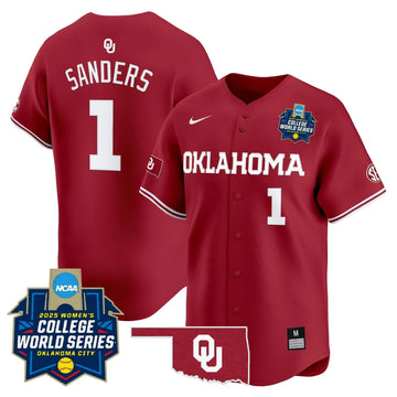 Personalized OS Softball 2026 World Series (WCWS) Vapor Premier Limited Jersey - Stitched - Crimson / Cydney Sanders Stitched