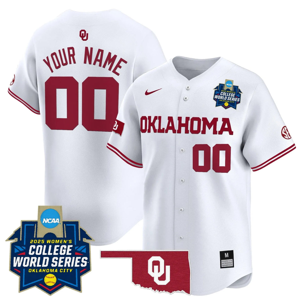 Personalized OS Softball 2026 World Series (WCWS) Vapor Premier Limited Custom Jersey - Stitched - White Stitched