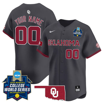 Personalized OS Softball 2026 World Series (WCWS) Vapor Premier Limited Custom Jersey - Stitched - Anthracite Stitched