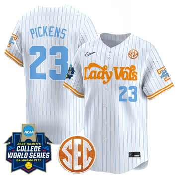 Personalized TV Softball 2026 World Series (WCWS) Vapor Premier Limited Jersey - Stitched - Pinstripe / Karlyn Pickens Stitched