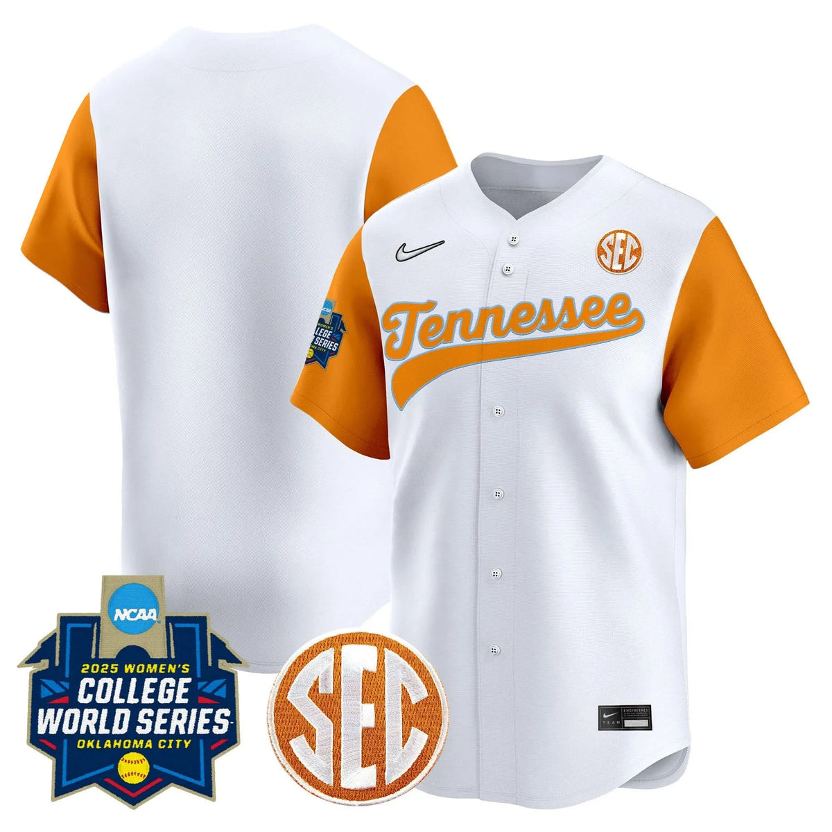 Personalized TV Softball 2026 World Series (WCWS) Vapor Premier Limited Jersey - Stitched - White / Team Stitched