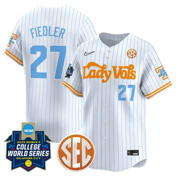 Personalized TV Softball 2026 World Series (WCWS) Vapor Premier Limited Jersey - Stitched - Pinstripe / Kinsey Fiedler Stitched