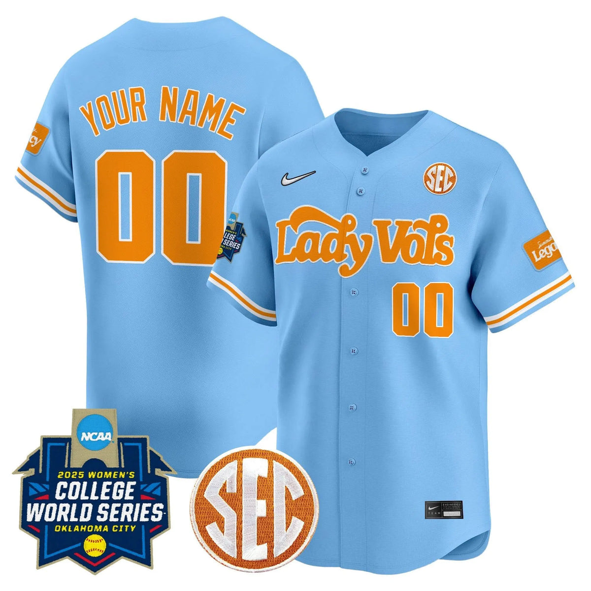 Personalized TV Softball 2026 World Series (WCWS) Vapor Premier Limited Custom Jersey - Stitched - Blue Stitched