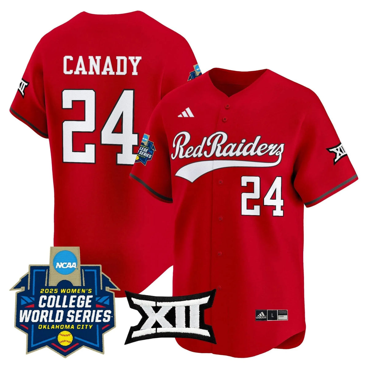 Personalized TTU Softball 2026 World Series (WCWS) Vapor Premier Limited Jersey - Stitched - Red / NiJaree Canady Stitched