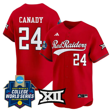 Personalized TTU Softball 2026 World Series (WCWS) Vapor Premier Limited Jersey - Stitched - Red / NiJaree Canady Stitched