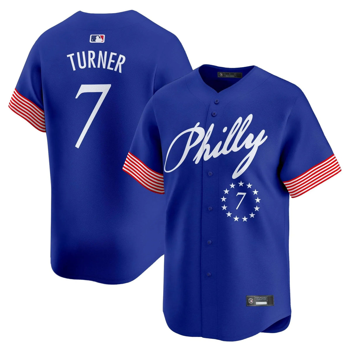 Personalized PP 2026 Independence Day Vapor Premier Limited Jersey V2 - Stitched - Royal / Trea Turner Stitched