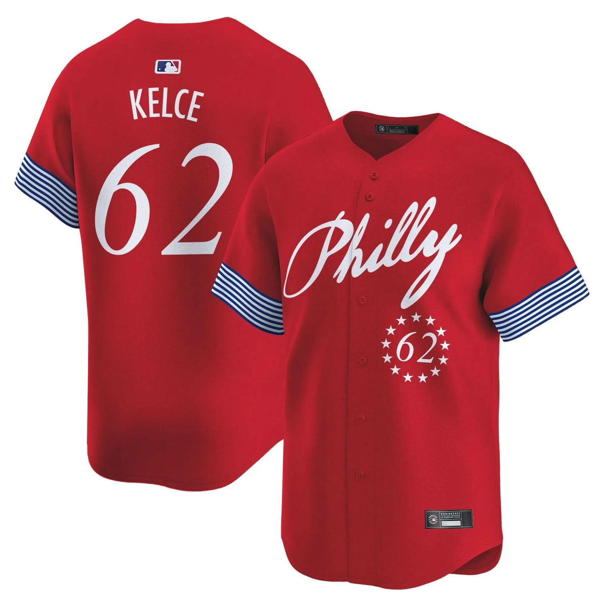 Personalized PP 2026 Independence Day Vapor Premier Limited Jersey V2 - Stitched - Red / Jason Kelce Stitched