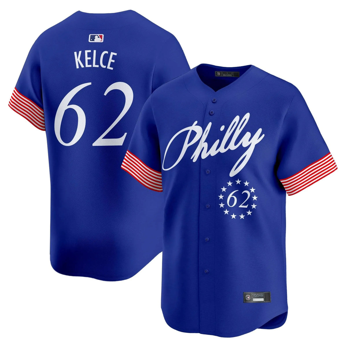 Personalized PP 2026 Independence Day Vapor Premier Limited Jersey V2 - Stitched - Royal / Jason Kelce Stitched