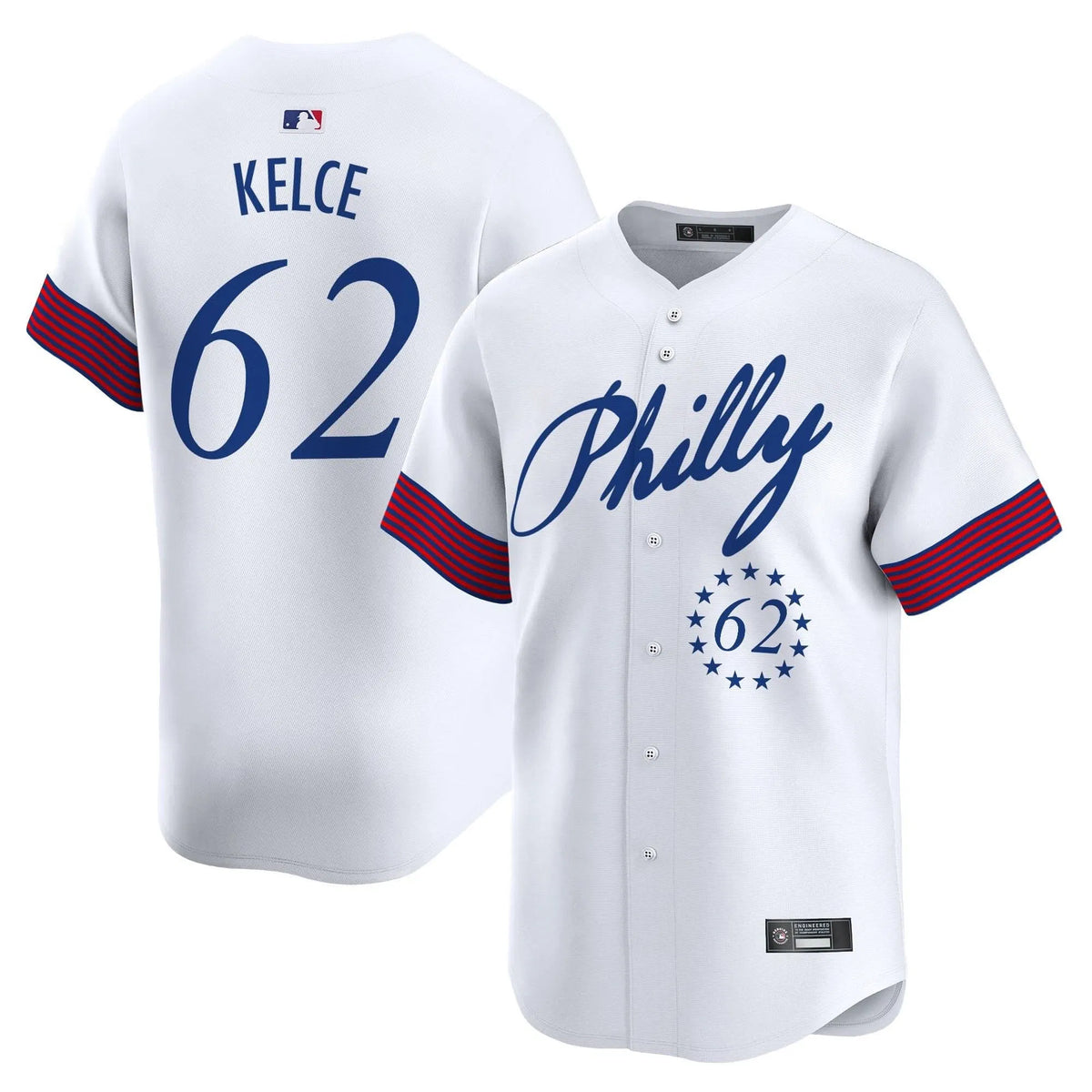 Personalized PP 2026 Independence Day Vapor Premier Limited Jersey V2 - Stitched - White / Jason Kelce Stitched