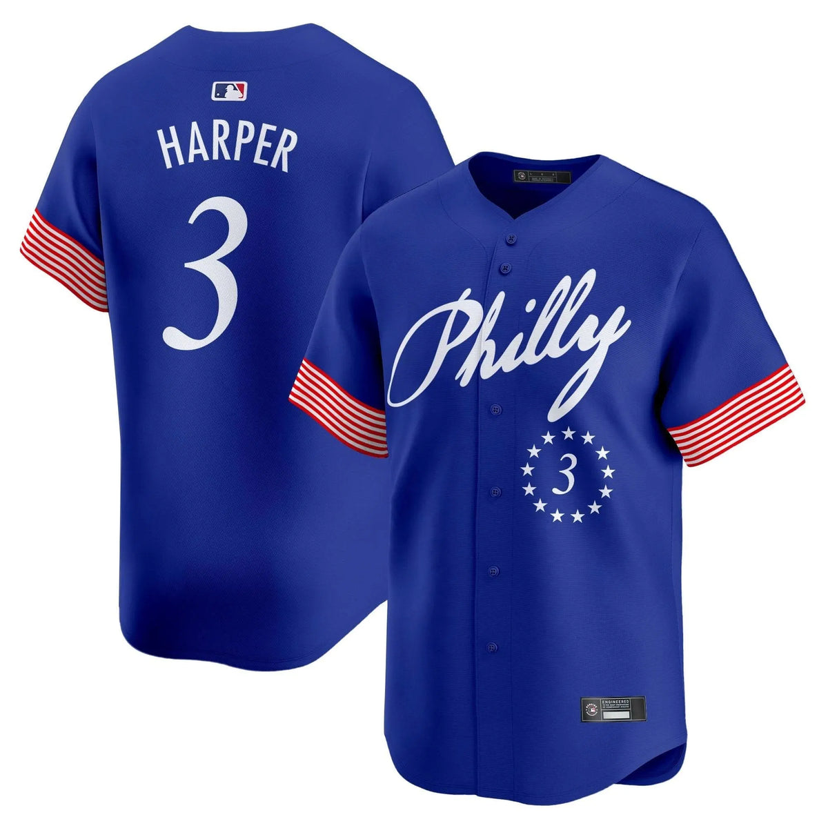 Personalized PP 2026 Independence Day Vapor Premier Limited Jersey V2 - Stitched - Royal / Bryce Harper Stitched