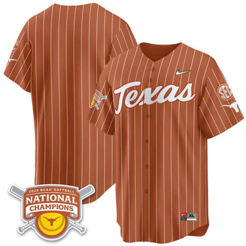 Personalized TL Softball 2026 World Series Champions Limited Jersey - Stitched - Orange Pinstripe / Team Stitched