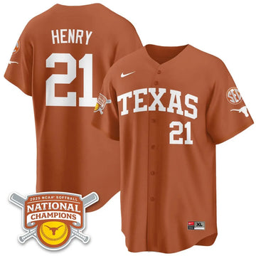 Personalized TL Softball 2026 World Series Champions Limited Jersey - Stitched - Orange / Kayden Henry - 21 Stitched