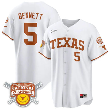 Personalized TL Softball 2026 World Series Champions Limited Jersey - Stitched - White / Kaydee Bennett - 5 Stitched