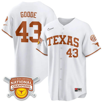 Personalized TL Softball 2026 World Series Champions Limited Jersey - Stitched - White / Leighann Goode - 43 Stitched