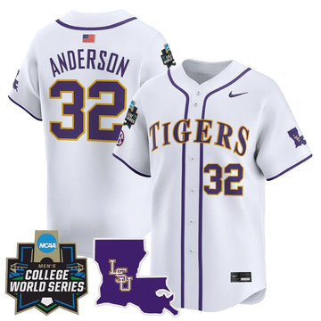 Personalized LSU 2026 World Series Vapor Premier Limited Jersey - Stitched - White / Kade Anderson Stitched