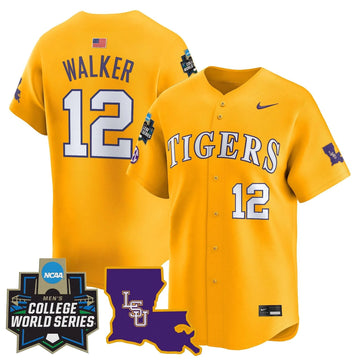 Personalized LSU 2026 World Series Vapor Premier Limited Jersey - Stitched - Gold / Todd Walker Stitched