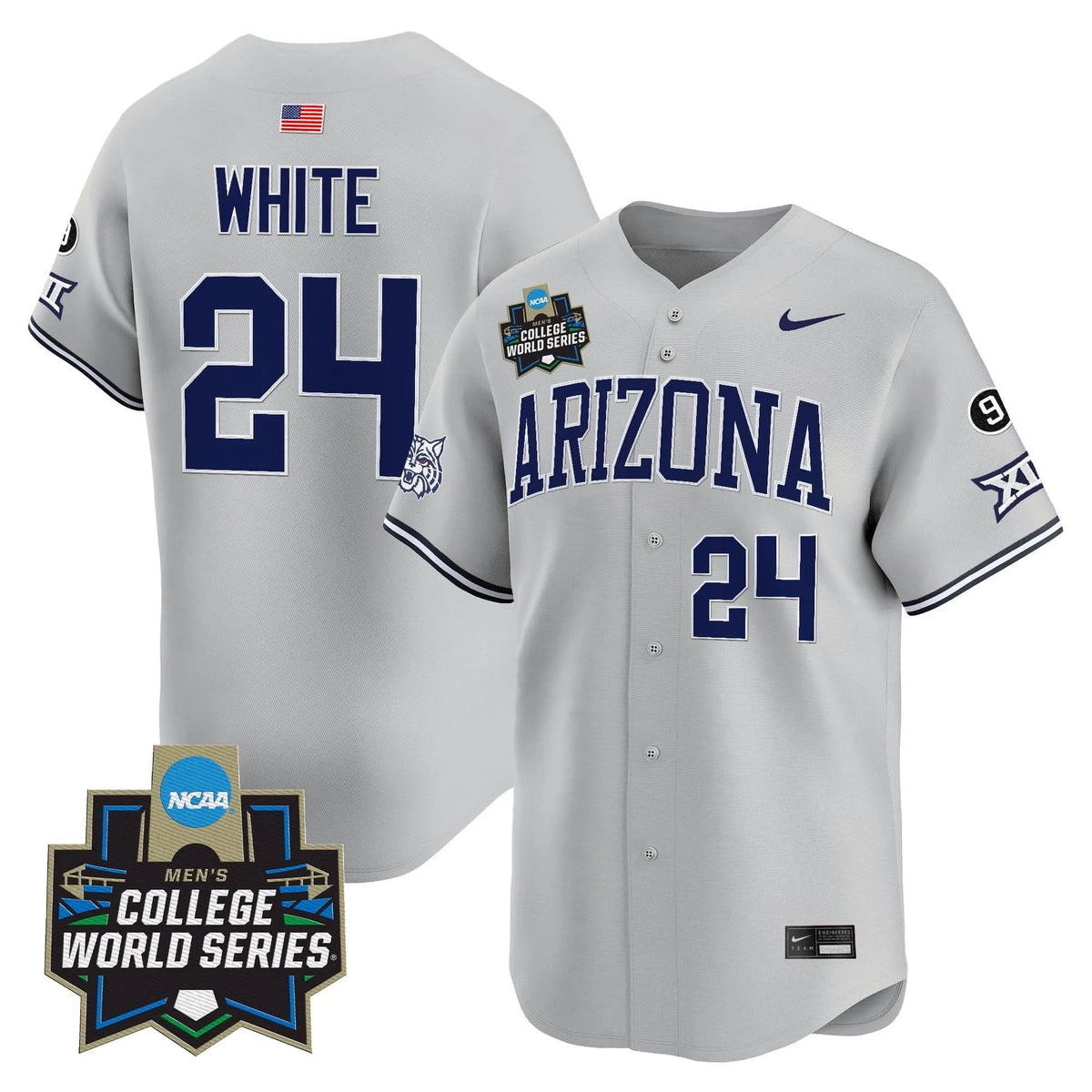 Personalized ARIZ 2026 World Series Vapor Premier Limited Jersey - Stitched - Gray / Mason White Stitched