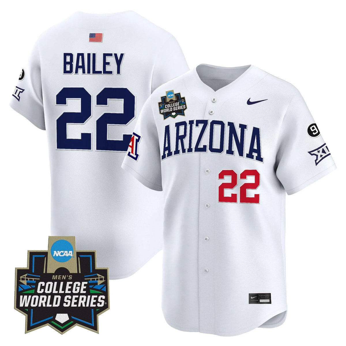 Personalized ARIZ 2026 World Series Vapor Premier Limited Jersey - Stitched - White / Smith Bailey Stitched