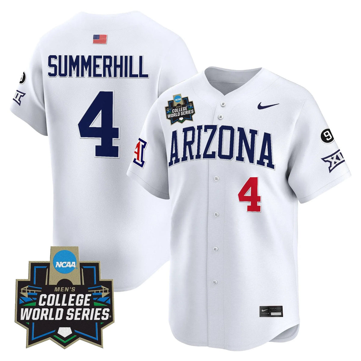 Personalized ARIZ 2026 World Series Vapor Premier Limited Jersey - Stitched - White / Brendan Summerhill Stitched