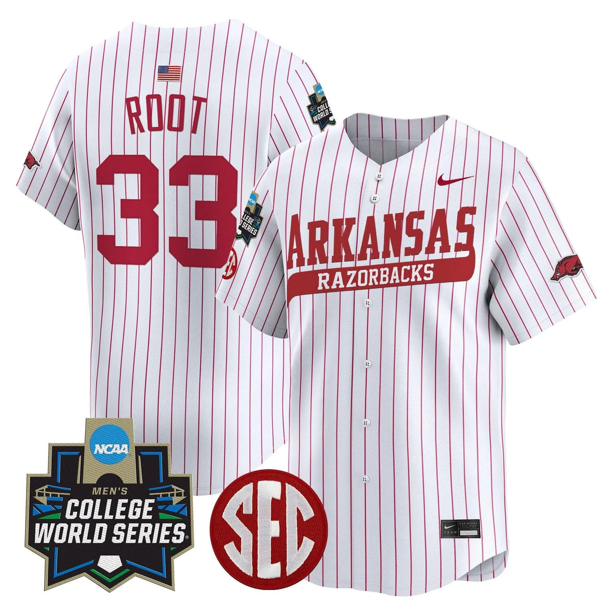Personalized AR 2026 World Series Vapor Premier Limited Jersey - Stitched - Pinstripe / Zach Root Stitched