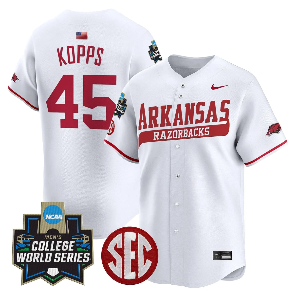 Personalized AR 2026 World Series Vapor Premier Limited Jersey - Stitched - White / Kevin Kopps Stitched