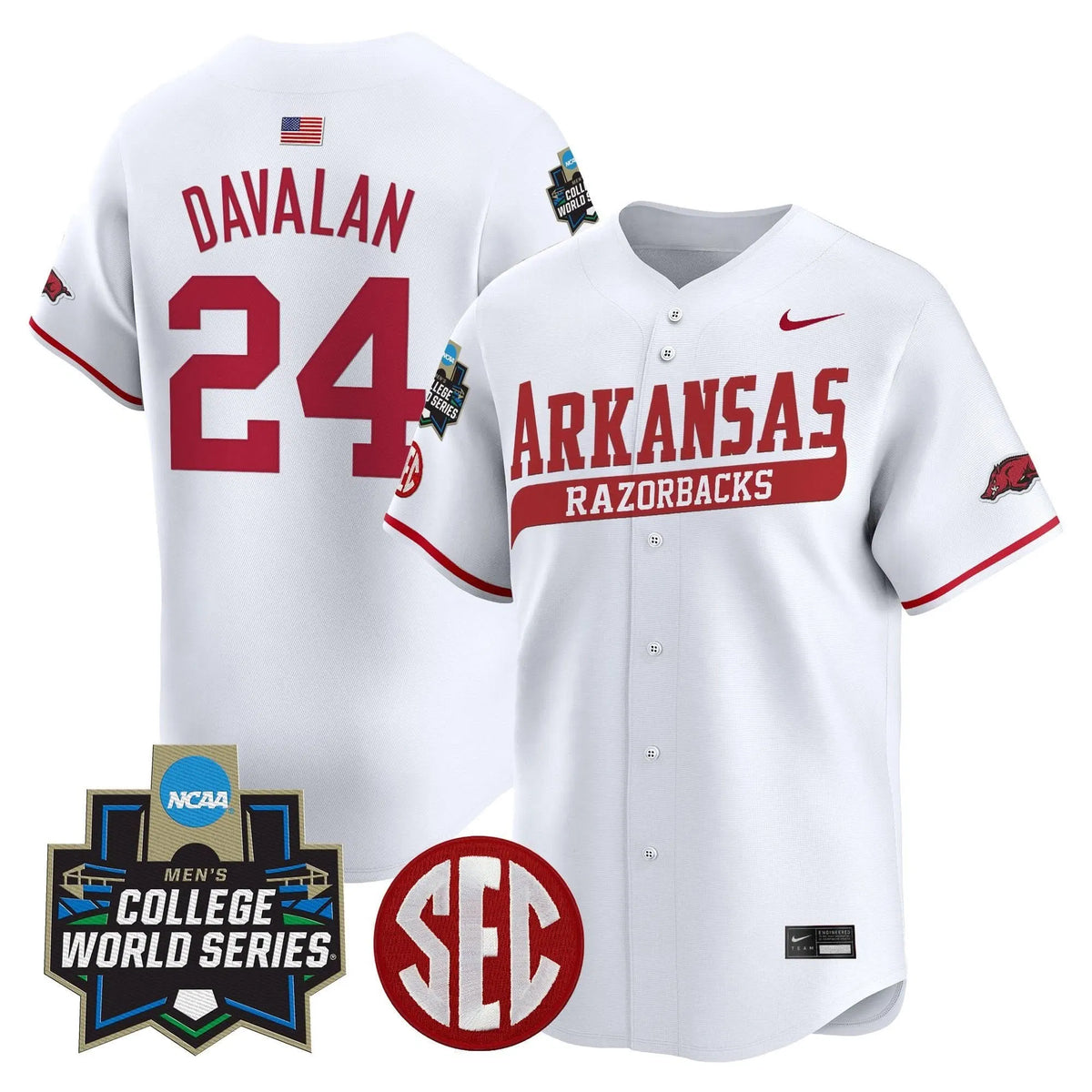 Personalized AR 2026 World Series Vapor Premier Limited Jersey - Stitched - White / Charles Davalan Stitched