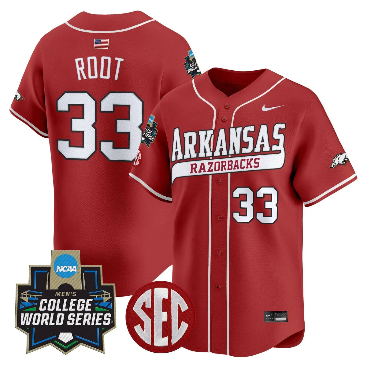 Personalized AR 2026 World Series Vapor Premier Limited Jersey - Stitched - Cardinal / Zach Root Stitched