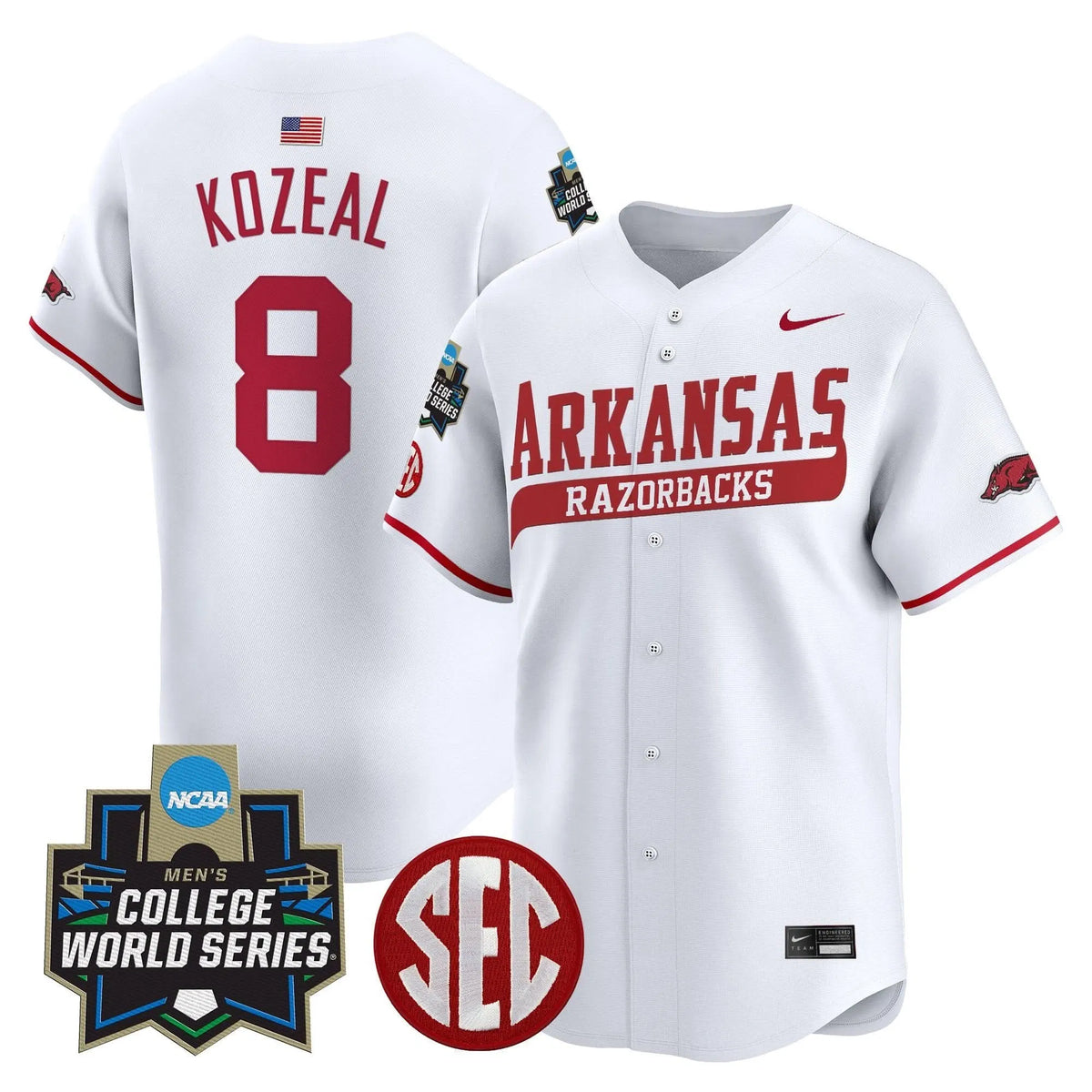Personalized AR 2026 World Series Vapor Premier Limited Jersey - Stitched - White / Cam Kozeal Stitched
