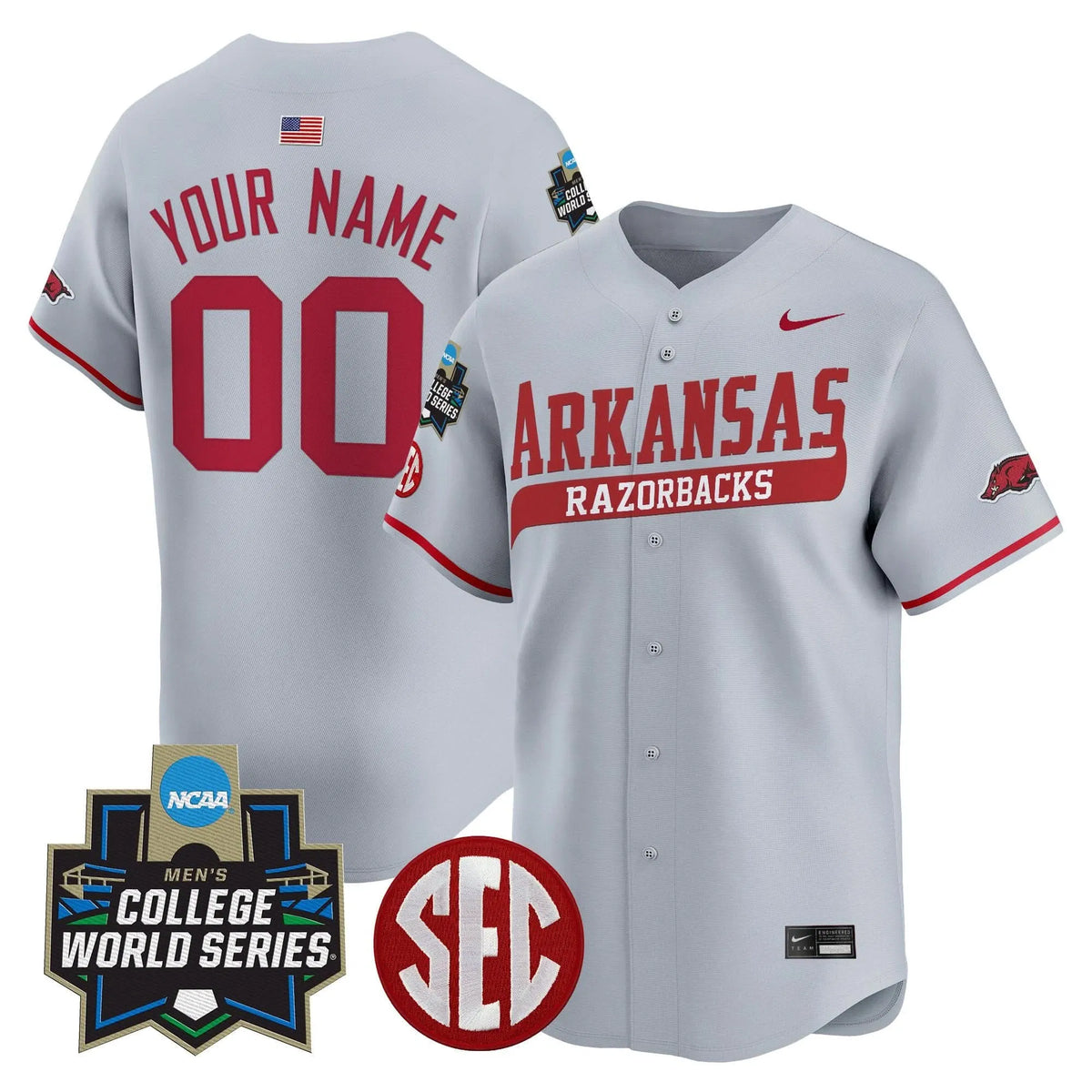 Personalized AR 2026 World Series Vapor Premier Limited Custom Jersey - Stitched - Gray Stitched